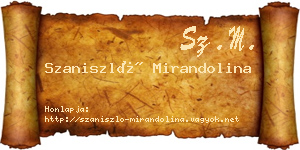 Szaniszló Mirandolina névjegykártya